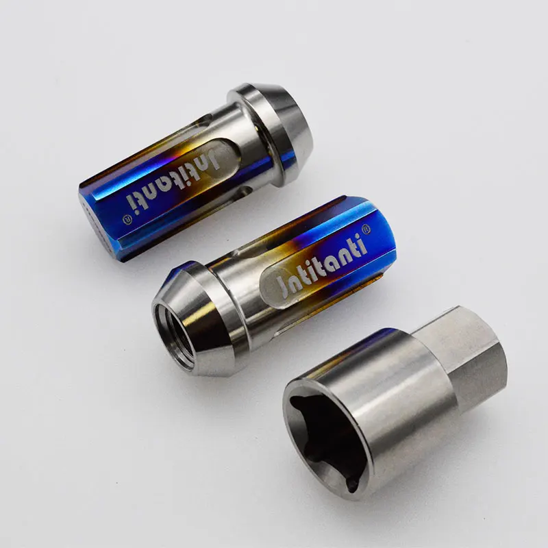 Jntitanti Closed End Cone Seat Anti-Theft Gr.5 Titanium Lug Nut M14x1.5 for Toyota Honda Ford Buick Acura Chevorlet Tesla
Jntitanti Closed End Cone Seat Anti-Theft Gr.5 Titanium Lug Nut M14x1.5 for Toyota Honda Ford Buick Acura Chevorlet Tesla