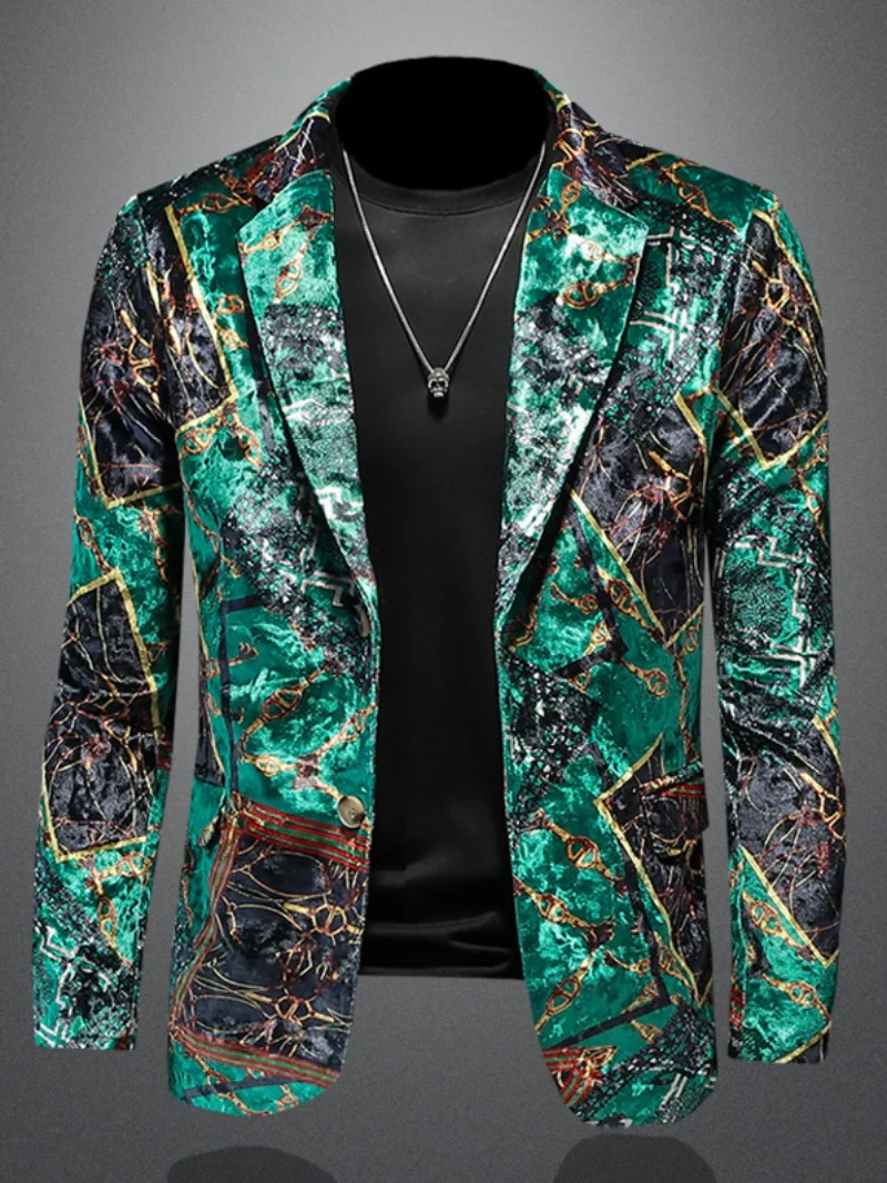 Men's Velvet Suit Jaet Slim Fit Casual High End Long Sve Faionable Top Quali Polyester Fiber Stand Tailoring
Men's Velvet Suit Jaet Slim Fit Casual High End Long Sve Faionable Top Quali Polyester Fiber Stand Tailoring