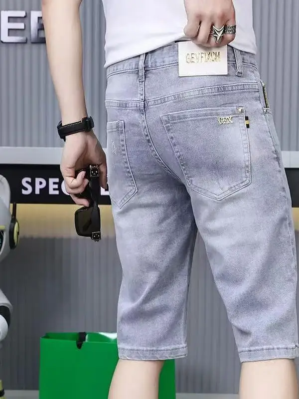European Style Slim Fit Straight Leg Short Jeans Men's Lightweight Summer Fashion Casual Five-Quarter Pants Youth Popular
European Style Slim Fit Straight Leg Short Jeans Men's Lightweight Summer Fashion Casual Five-Quarter Pants Youth Popular