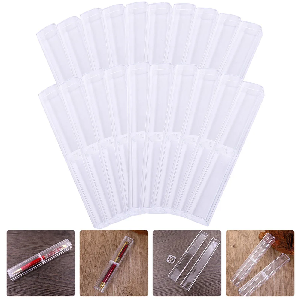 20Pcs Transparent Crystal Pen Display Box Single Pen Case Holder Plastic Pencil Container Gift Packaging Storage Organizer
20Pcs Transparent Crystal Pen Display Box Single Pen Case Holder Plastic Pencil Container Gift Packaging Storage Organizer