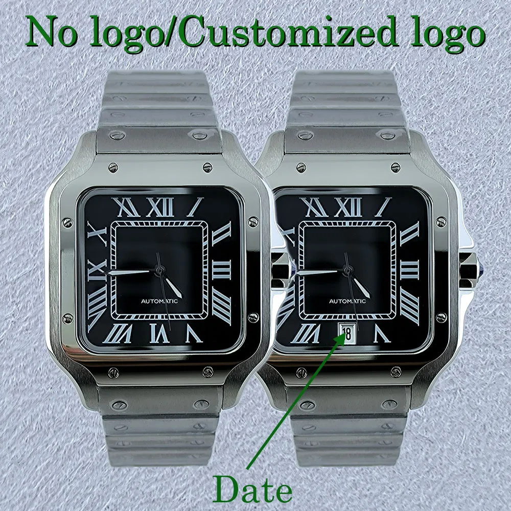 NH35 Square Watch Men's Automatic Watch Roma Black Dial Case Folding Buckle Bracelet NH35 NH36 movement Date at 6 o'clock Watch
NH35 Square Watch Men's Automatic Watch Roma Black Dial Case Folding Buckle Bracelet NH35 NH36 movement Date at 6 o'clock Watch