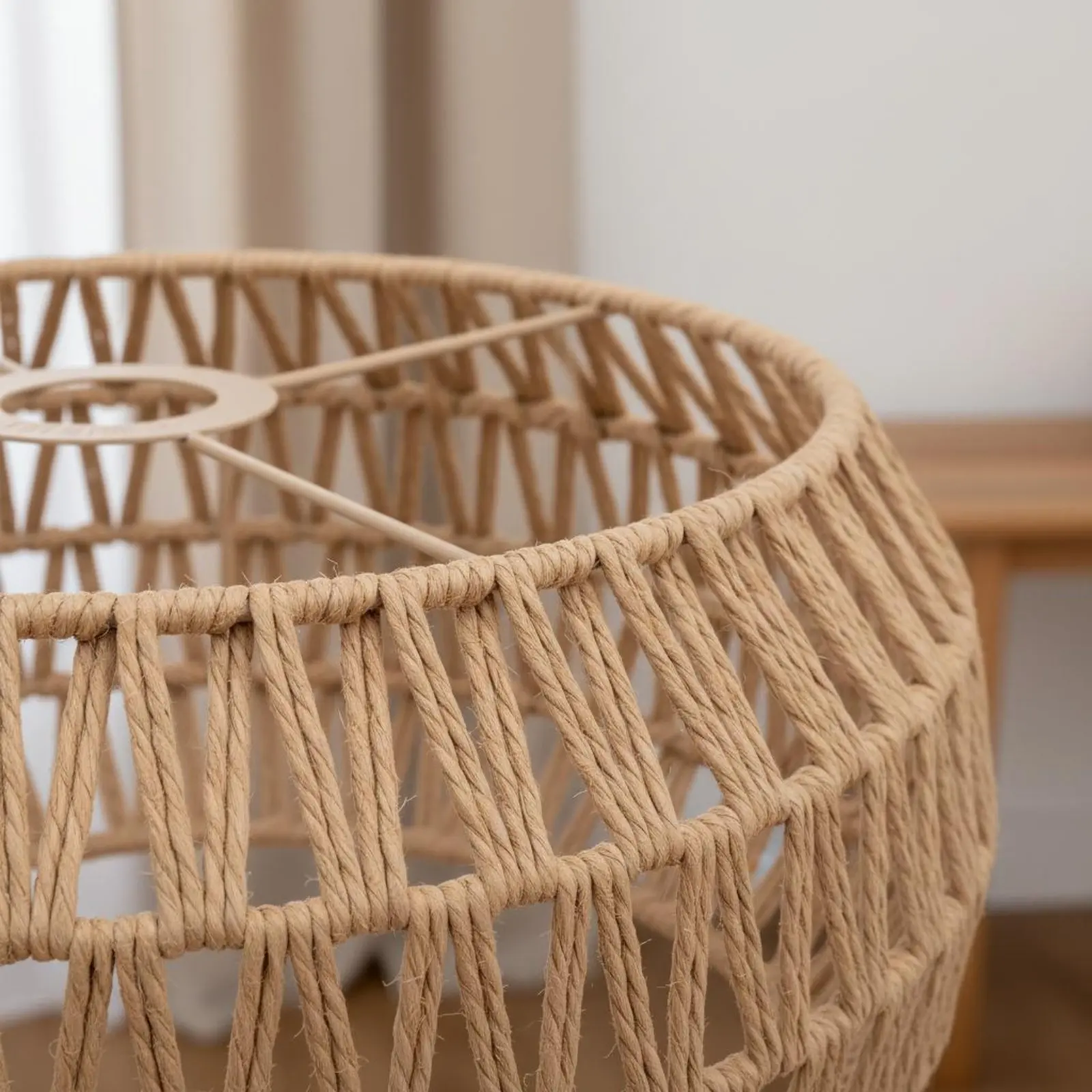 Woven Rope Lampshade Bohemian Design Rattan Drum Lampshade 2-in-1 Lamp Shade Handwoven Lighting Accessory Easy to Assemble
Woven Rope Lampshade Bohemian Design Rattan Drum Lampshade 2-in-1 Lamp Shade Handwoven Lighting Accessory Easy to Assemble