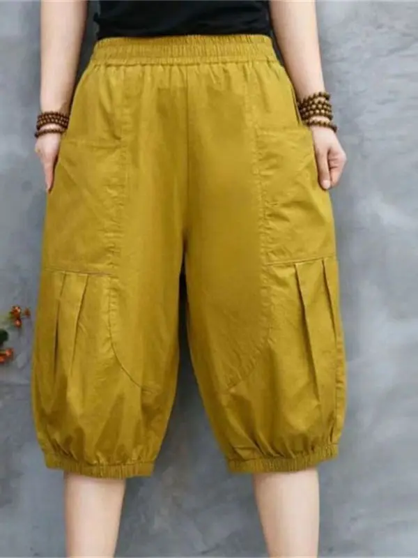 Summer New Casual Pure Cotton Loose Straight Thin Harem Pants Women's High Waist Elastic Waist Seven-Foot Pants
Summer New Casual Pure Cotton Loose Straight Thin Harem Pants Women's High Waist Elastic Waist Seven-Foot Pants
