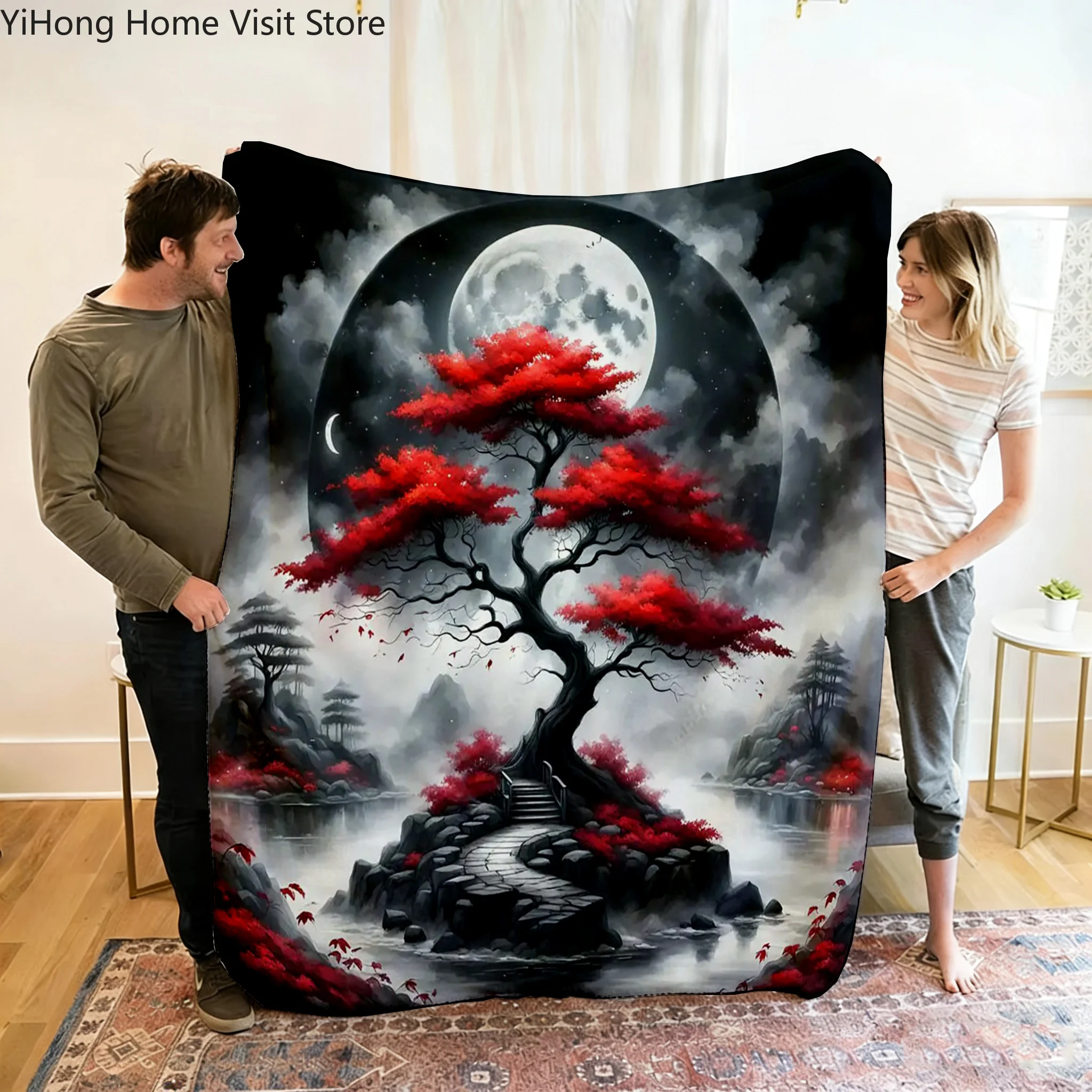 1pc Tree Moon Picture Flannel Blanket Soft Warm Throw Blanket for Bedroom Living Room Bed Travel Camping Picnic Gift
1pc Tree Moon Picture Flannel Blanket Soft Warm Throw Blanket for Bedroom Living Room Bed Travel Camping Picnic Gift