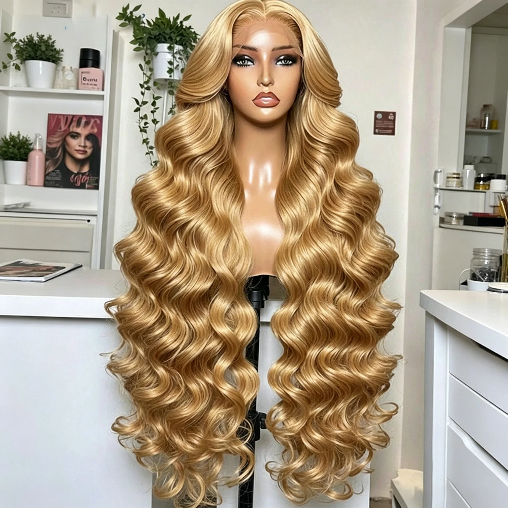 30 Inch Honey Blonde HD Lace Front Wig Human Hair 13x4 180% Density Honey Blonde Wig Human Hair Body Wave Lace Front Wigs Colored 27# Blonde Wig Glueless Frontal Wigs
30 Inch Honey Blonde HD Lace Front Wig Human Hair 13x4 180% Density Honey Blonde Wig Human Hair Body Wave Lace Front Wigs Colored 27# Blonde Wig Glueless Frontal Wigs