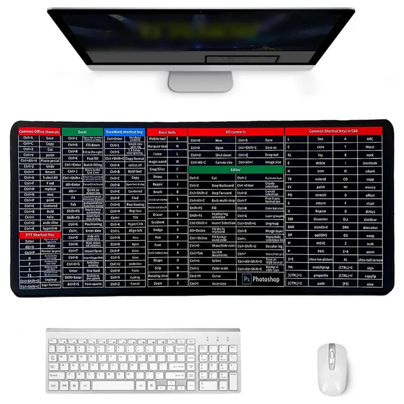 1 PCS With Office Software Shortcuts Pattern Extended Rubber Mouse Pad (31.5 X 11.8In)
1 PCS With Office Software Shortcuts Pattern Extended Rubber Mouse Pad (31.5 X 11.8In)