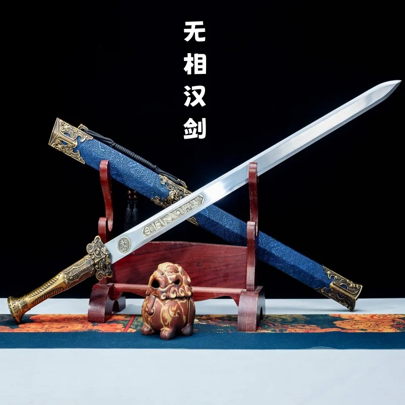 Eight sided Han sword, high manganese steel, Longquan sword, living room decoration, long sword, antique style decoration
Eight sided Han sword, high manganese steel, Longquan sword, living room decoration, long sword, antique style decoration
