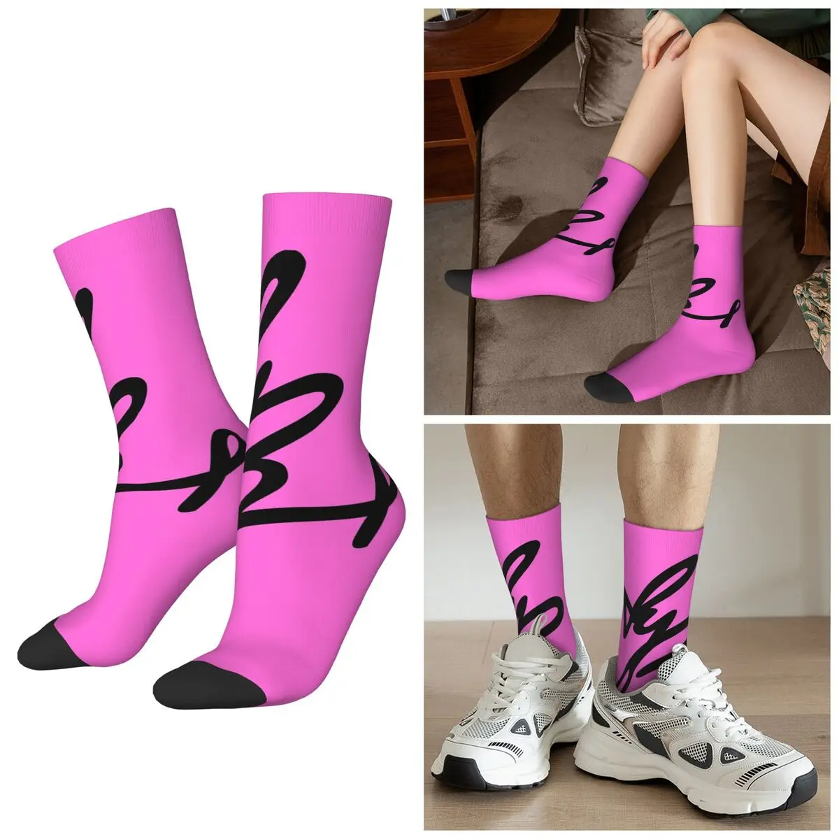 All Seasons Yungblud Autograph (Pink And Black) Socks Harajuku Crew Socks Hip Hop Stockings for Men Women Gifts
All Seasons Yungblud Autograph (Pink And Black) Socks Harajuku Crew Socks Hip Hop Stockings for Men Women Gifts
