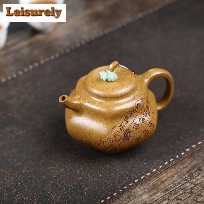 330 мл Исин Фиолетовые глиняные чайники Ручная гравировка Золотая дыня Горшок Необработанная руда Киль Золотой песок Чайный чайник Чайный сервиз Zisha
330 мл Исин Фиолетовые глиняные чайники Ручная гравировка Золотая дыня Горшок Необработанная руда Киль Золотой песок Чайный чайник Чайный сервиз Zisha