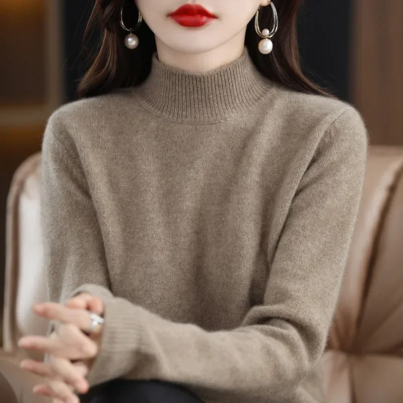 Autumn Winter Women Sweaters Long Sleeve Thick Warm Knitwears Pullovers Mock Neck Loose Sweater Korean Fashion Bottoming Shirt
Autumn Winter Women Sweaters Long Sleeve Thick Warm Knitwears Pullovers Mock Neck Loose Sweater Korean Fashion Bottoming Shirt