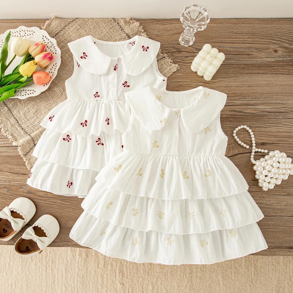 Summer New Bow Print Baby Girl Dress Cute Doll Collar Children'S Sleeveless Clothes (9 Months -3 Years Old)
Summer New Bow Print Baby Girl Dress Cute Doll Collar Children'S Sleeveless Clothes (9 Months -3 Years Old)