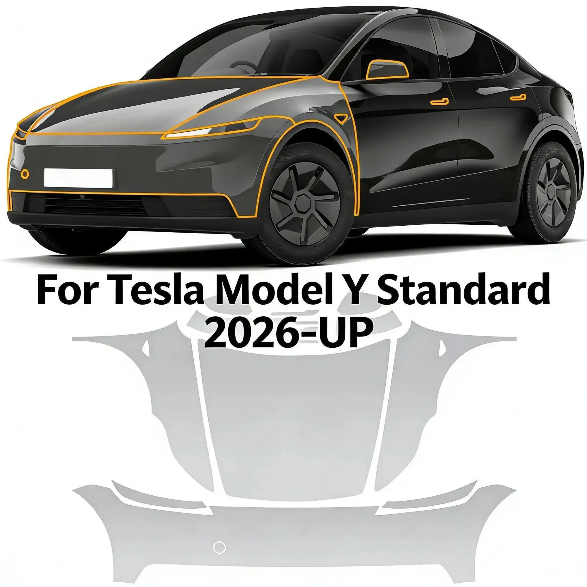 For Tesla Model Y Standard 2026-UP TPU Bumper Pre-cut PPF Clear Paint Protective Film Custom Anti Scratch Self Healing Shield
For Tesla Model Y Standard 2026-UP TPU Bumper Pre-cut PPF Clear Paint Protective Film Custom Anti Scratch Self Healing Shield