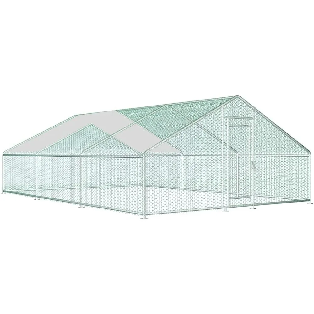 Large Metal Chicken Coop with Waterproof Cover Durable Poultry Cage for Backyard and Farm Walk-in Chicken Run Hen House(19.7'L x
Large Metal Chicken Coop with Waterproof Cover Durable Poultry Cage for Backyard and Farm Walk-in Chicken Run Hen House(19.7'L x