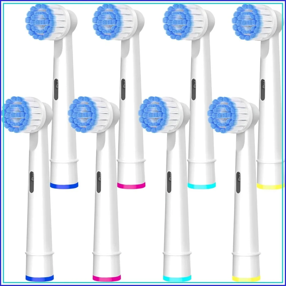 Sensitive Gum Care Replacement Brush Heads Compatible with Oral-B Electric Toothbrushes, 8 Pack High Density Extra Soft Bristles Toothbrush Heads Refill
Sensitive Gum Care Replacement Brush Heads Compatible with Oral-B Electric Toothbrushes, 8 Pack High Density Extra Soft Bristles Toothbrush Heads Refill