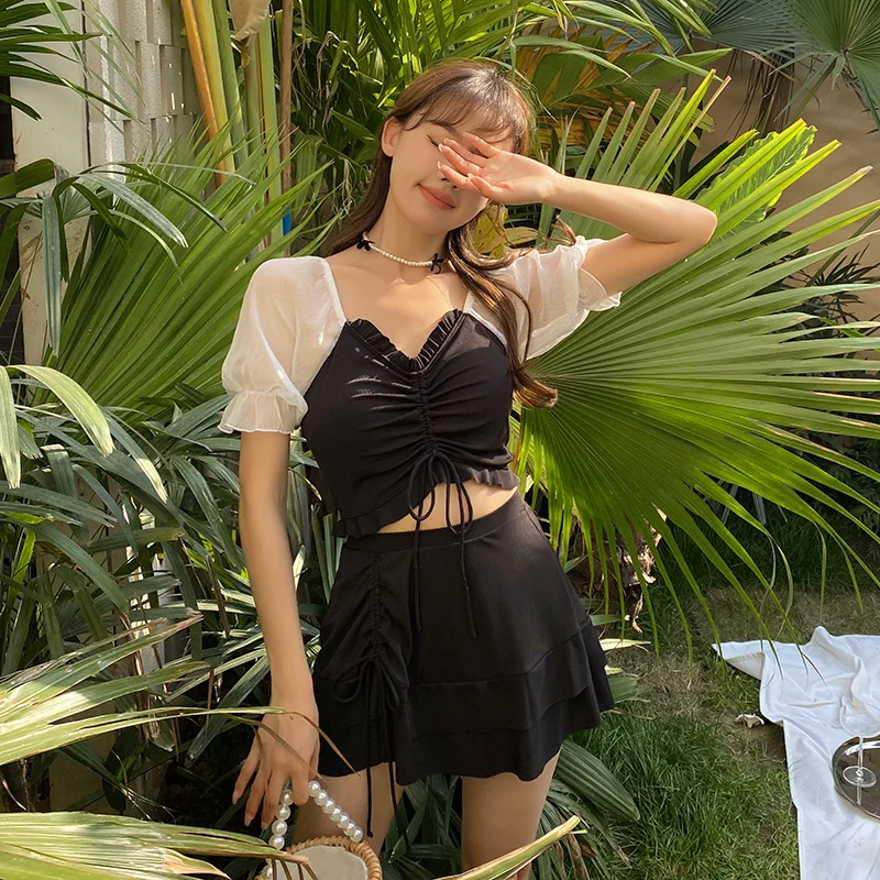 New Split Skirt Flat Angle Swimsuit for Female Conservative Students Korean Version of Small Fresh Hot Spring Bathing Swimsuit
New Split Skirt Flat Angle Swimsuit for Female Conservative Students Korean Version of Small Fresh Hot Spring Bathing Swimsuit
