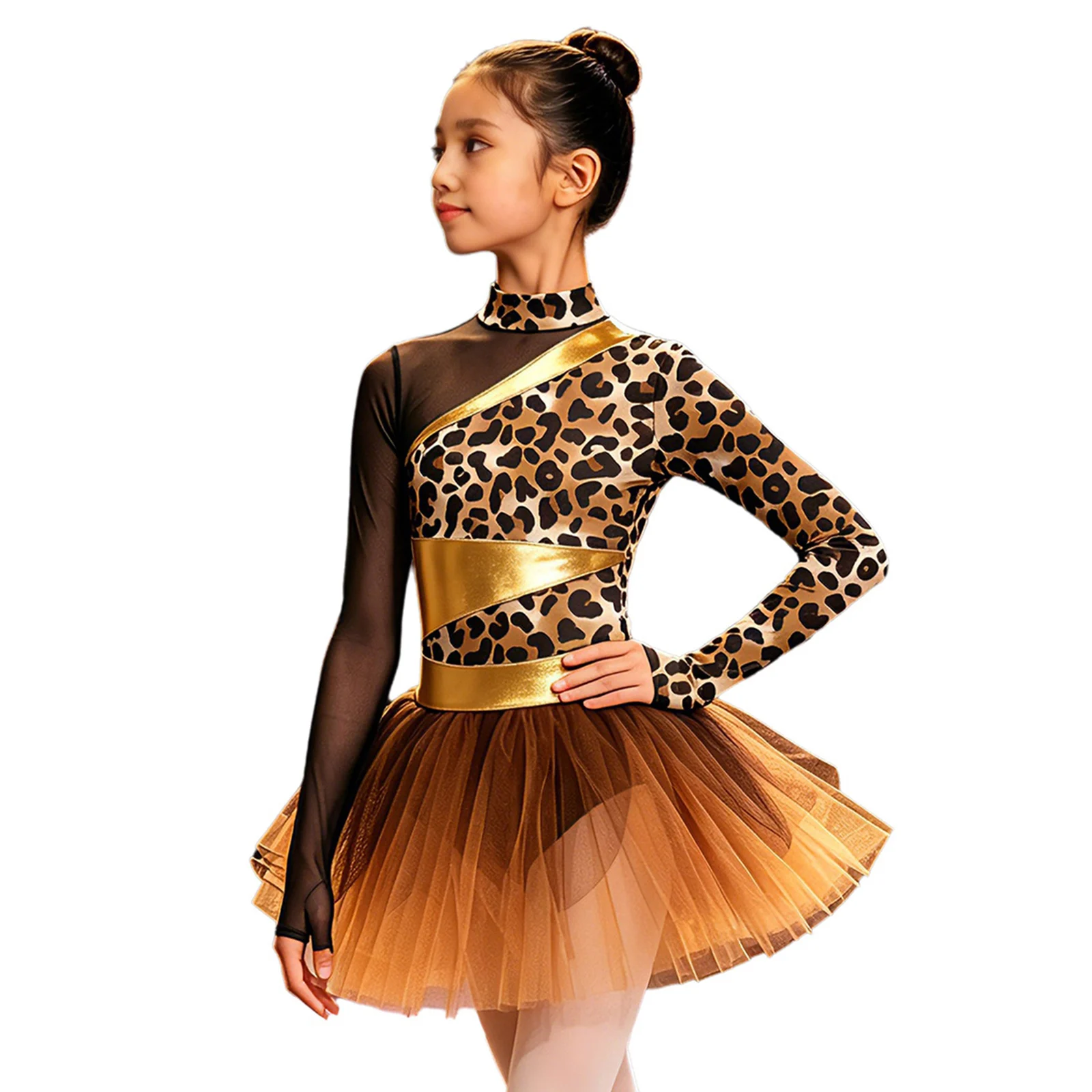 Girls Caveman Ballet Dance Performance Dress Halloween Theme Party Cavegirl Primitive Man Costume Long Sleeve Mesh Tutu Leotard
Girls Caveman Ballet Dance Performance Dress Halloween Theme Party Cavegirl Primitive Man Costume Long Sleeve Mesh Tutu Leotard