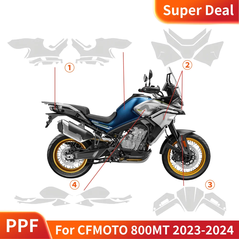 Для CFMOTO 800MT 2024 2023, комплект PPF для мотоцикла, защитная пленка из ТПУ, полная упаковка, глянцевая краска, защита, обтекатель топливного бака
Для CFMOTO 800MT 2024 2023, комплект PPF для мотоцикла, защитная пленка из ТПУ, полная упаковка, глянцевая краска, защита, обтекатель топливного бака