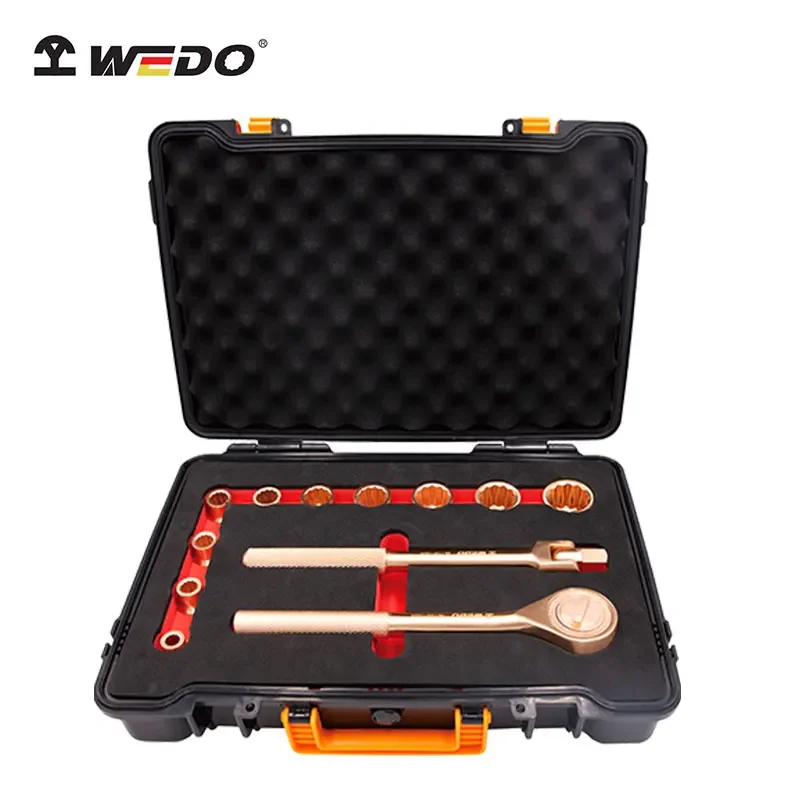 WEDO ATEX Non-Sparking 1/2"Dr Socket Set-13pcs
WEDO ATEX Non-Sparking 1/2"Dr Socket Set-13pcs
