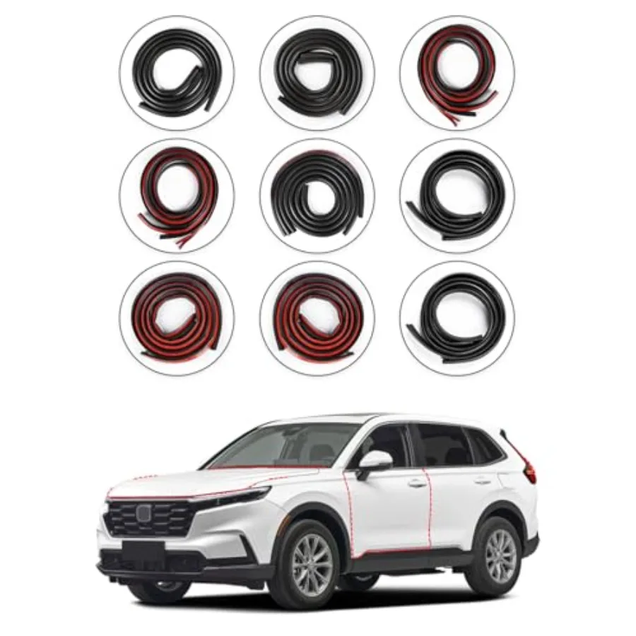 Weather Stripping Door Seal CR-V, Rubber Seal Weather Strip Kit, Soundproof Noise Insulation Dustproof for Front/Rear Trunk A-P
Weather Stripping Door Seal CR-V, Rubber Seal Weather Strip Kit, Soundproof Noise Insulation Dustproof for Front/Rear Trunk A-P