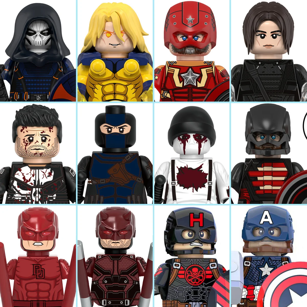 New Marvel brick toys Captain America Yelena Belova Ghost children's mini building blocks action characters party gift figurine
New Marvel brick toys Captain America Yelena Belova Ghost children's mini building blocks action characters party gift figurine