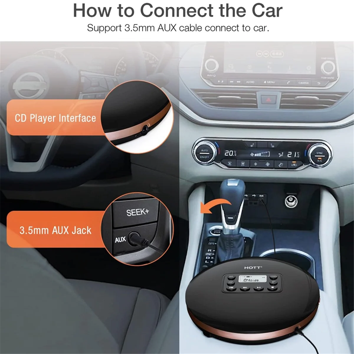 HOTT CD711T Портативный Bluetooth CD-плеер для домашних путешествий и автомобилей со стереонаушниками и защитой от ударовHUG
HOTT CD711T Портативный Bluetooth CD-плеер для домашних путешествий и автомобилей со стереонаушниками и защитой от ударовHUG