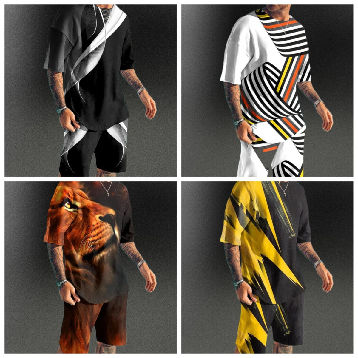 2025 Summer New Mens Suit Daily Street Casual Short Sleeve T Shirt Outdoor Sports Fashion Comfortable Shorts 3D Texture Printing
2025 Summer New Mens Suit Daily Street Casual Short Sleeve T Shirt Outdoor Sports Fashion Comfortable Shorts 3D Texture Printing