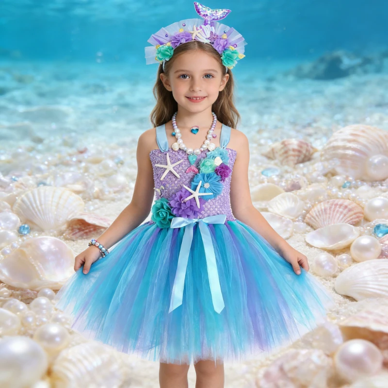 Flower Princess Mermaid Dresses for Girls Sea-maid Ballet Tutus Outfit Child New Years Clothes Kids Birthday Halloween Costumes
Flower Princess Mermaid Dresses for Girls Sea-maid Ballet Tutus Outfit Child New Years Clothes Kids Birthday Halloween Costumes