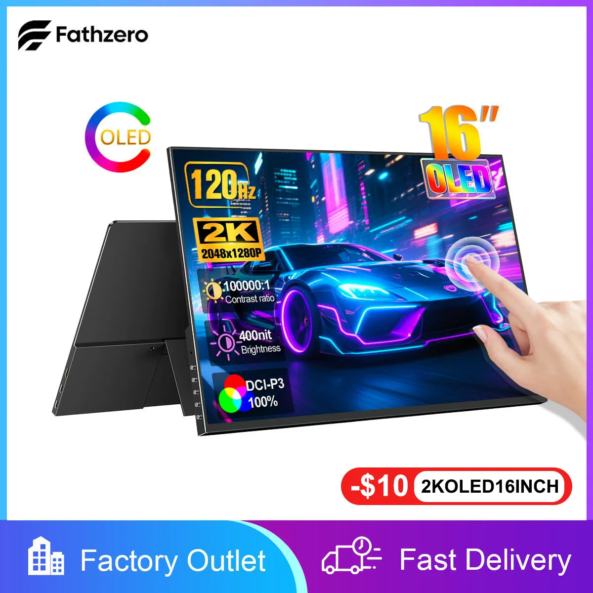 16" 2K 120Hz OLED Gaming Portable Monitor 100% DCI-P3 Touchscreen Display TypeC HDMI For PC Switch Laptop Mac Phone PS5 Xbox
16" 2K 120Hz OLED Gaming Portable Monitor 100% DCI-P3 Touchscreen Display TypeC HDMI For PC Switch Laptop Mac Phone PS5 Xbox