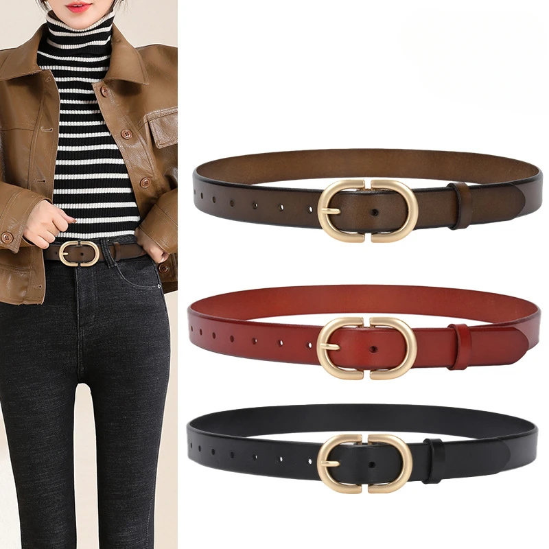 Genuine Leather Vintage Belt for Women Pin Buckle Design with Denim Jeans & Multi-Style Fashion Accessory Multi-Color
Genuine Leather Vintage Belt for Women Pin Buckle Design with Denim Jeans & Multi-Style Fashion Accessory Multi-Color