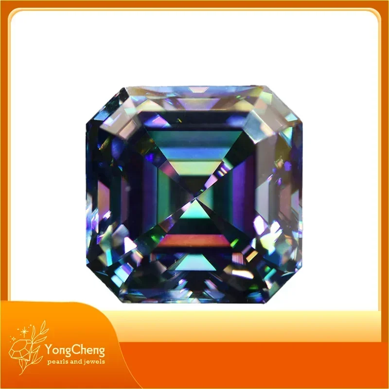 Moissanite Stone Asscher Cut Rainbow Green Color Lab Grown Moissanite Jewel Pass Diamond Tester With GRA Certificate
Moissanite Stone Asscher Cut Rainbow Green Color Lab Grown Moissanite Jewel Pass Diamond Tester With GRA Certificate
