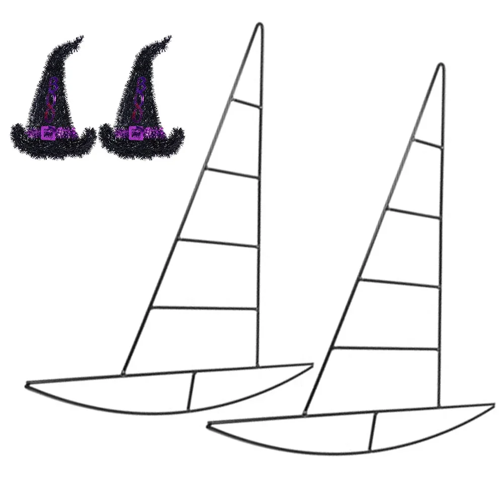 2 Pcs Witch Hat Garland Elf Wreath Form Frame DIY Floral Hoop Front Door Wedding Decor Making Wire Metal Ring Halloween
2 Pcs Witch Hat Garland Elf Wreath Form Frame DIY Floral Hoop Front Door Wedding Decor Making Wire Metal Ring Halloween