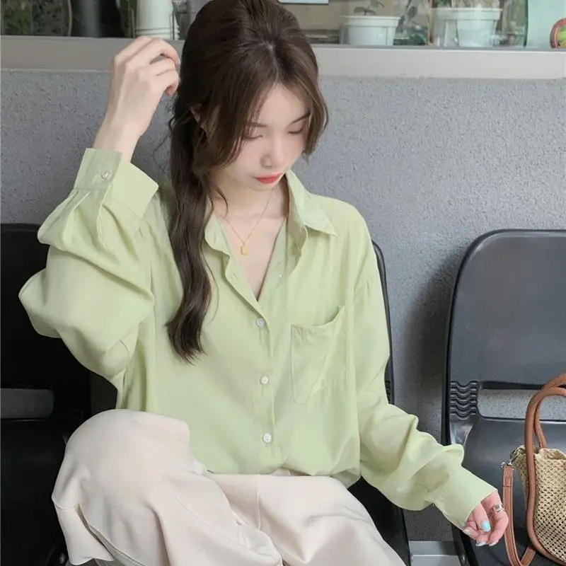 Sunscreen Shirt for Women in Summer New Polo Collar French Unique Loose Solid Color Long-sleeved Top Trendy
Sunscreen Shirt for Women in Summer New Polo Collar French Unique Loose Solid Color Long-sleeved Top Trendy