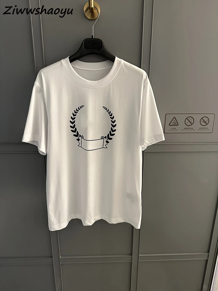 High Quality Summer Women Fashion Runway Designer Cotton Short Sleeve Letter Printed Solid Color Pullovers Loose T-shirts Tees
High Quality Summer Women Fashion Runway Designer Cotton Short Sleeve Letter Printed Solid Color Pullovers Loose T-shirts Tees