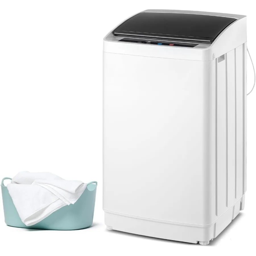 17.8lbs Fully Automatic Washer 2 in 1 Portable Washing Machine with Top Load Design and Spin Dryer Combo Featuring Built-in Dra
17.8lbs Fully Automatic Washer 2 in 1 Portable Washing Machine with Top Load Design and Spin Dryer Combo Featuring Built-in Dra