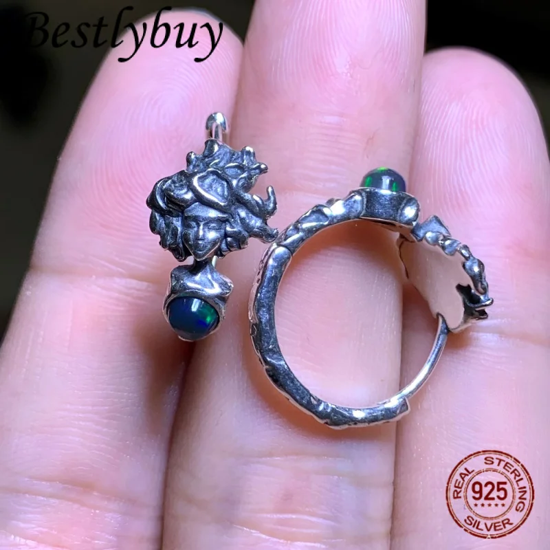 Natural Opal Earrings s925 Pure Silver Personalized Beauty Portrait Earrings Original Design Jewelry for Men and Women new
Natural Opal Earrings s925 Pure Silver Personalized Beauty Portrait Earrings Original Design Jewelry for Men and Women new