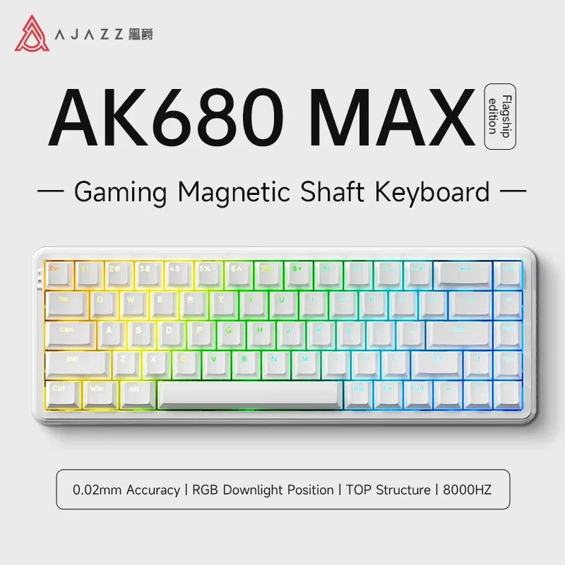 Ajazz Ak680 Max игровая офисная клавиатура с быстрым триггером, магнитный переключатель, полная замена клавиш, 8 кГц, RGB, с возможностью горячей замены, индивидуальный подарок
Ajazz Ak680 Max игровая офисная клавиатура с быстрым триггером, магнитный переключатель, полная замена клавиш, 8 кГц, RGB, с возможностью горячей замены, индивидуальный подарок