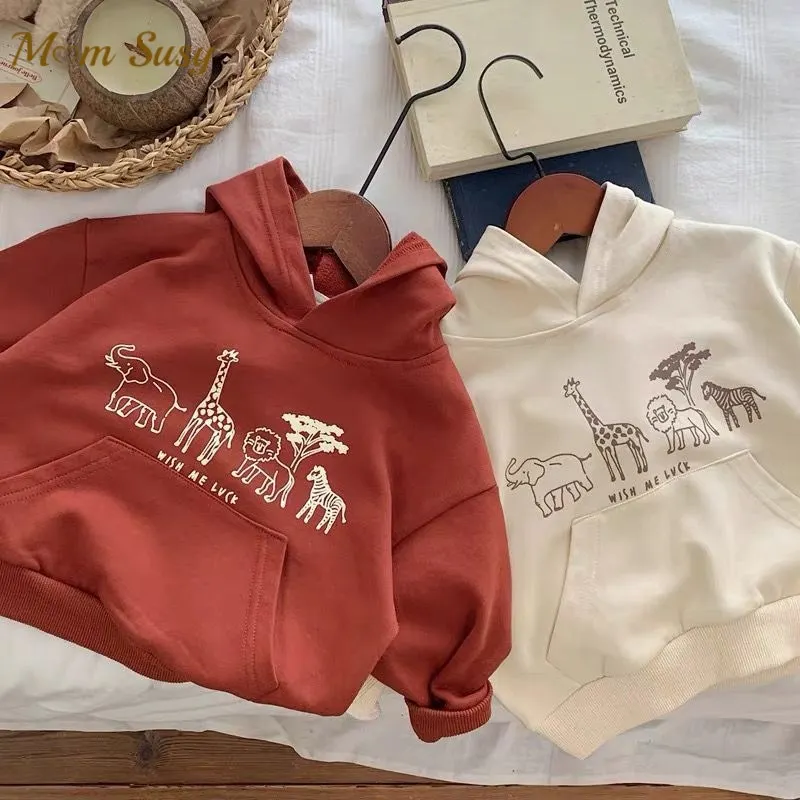 Fashion Baby Girl Boy Cotton Hooded Hoodie Infant Toddler Child Cartoon Animal Print Pullover Solid Sweatshirt Baby Clothes 1-5Y
Fashion Baby Girl Boy Cotton Hooded Hoodie Infant Toddler Child Cartoon Animal Print Pullover Solid Sweatshirt Baby Clothes 1-5Y