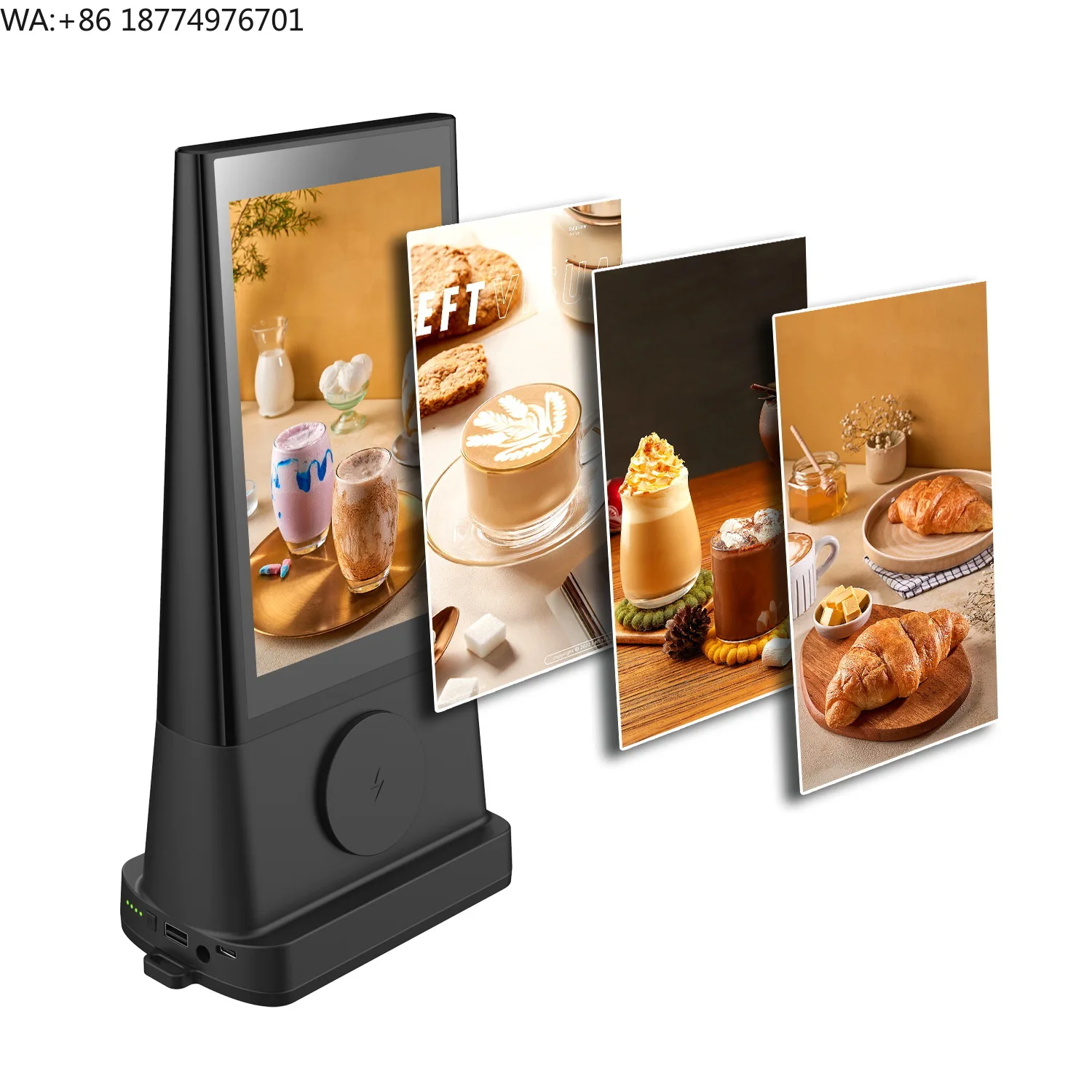 FYD-06 8 Inch Creative Double-Sided LCD Screen LED Display ABS Material 18W WIFI Wireless Charging Desktop Advertising Machine
FYD-06 8 Inch Creative Double-Sided LCD Screen LED Display ABS Material 18W WIFI Wireless Charging Desktop Advertising Machine