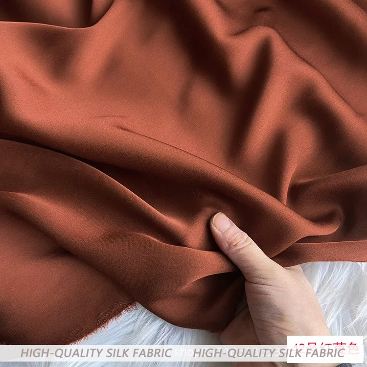 140 Wide 19momme Silk Stretch Double Joe Satin Cloth Pure Color Dress Shirt Fabric
140 Wide 19momme Silk Stretch Double Joe Satin Cloth Pure Color Dress Shirt Fabric