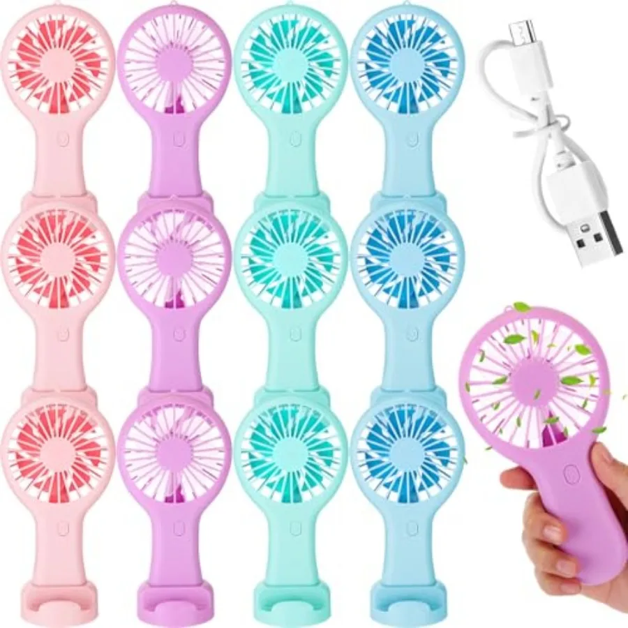 12 Pcs Mini Hheld Fan Bulk 3 Speed USB Electric Battery Operated Small Portable Pocket Fan with Data Cable Mounting Base Quiet
12 Pcs Mini Hheld Fan Bulk 3 Speed USB Electric Battery Operated Small Portable Pocket Fan with Data Cable Mounting Base Quiet