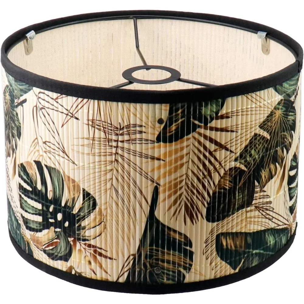 greenery leaf print drum lampshades e27 lamp shade 11.81" top × 11.81" bottom × 7.87" high light cover table lamp cover for beds
greenery leaf print drum lampshades e27 lamp shade 11.81" top × 11.81" bottom × 7.87" high light cover table lamp cover for beds