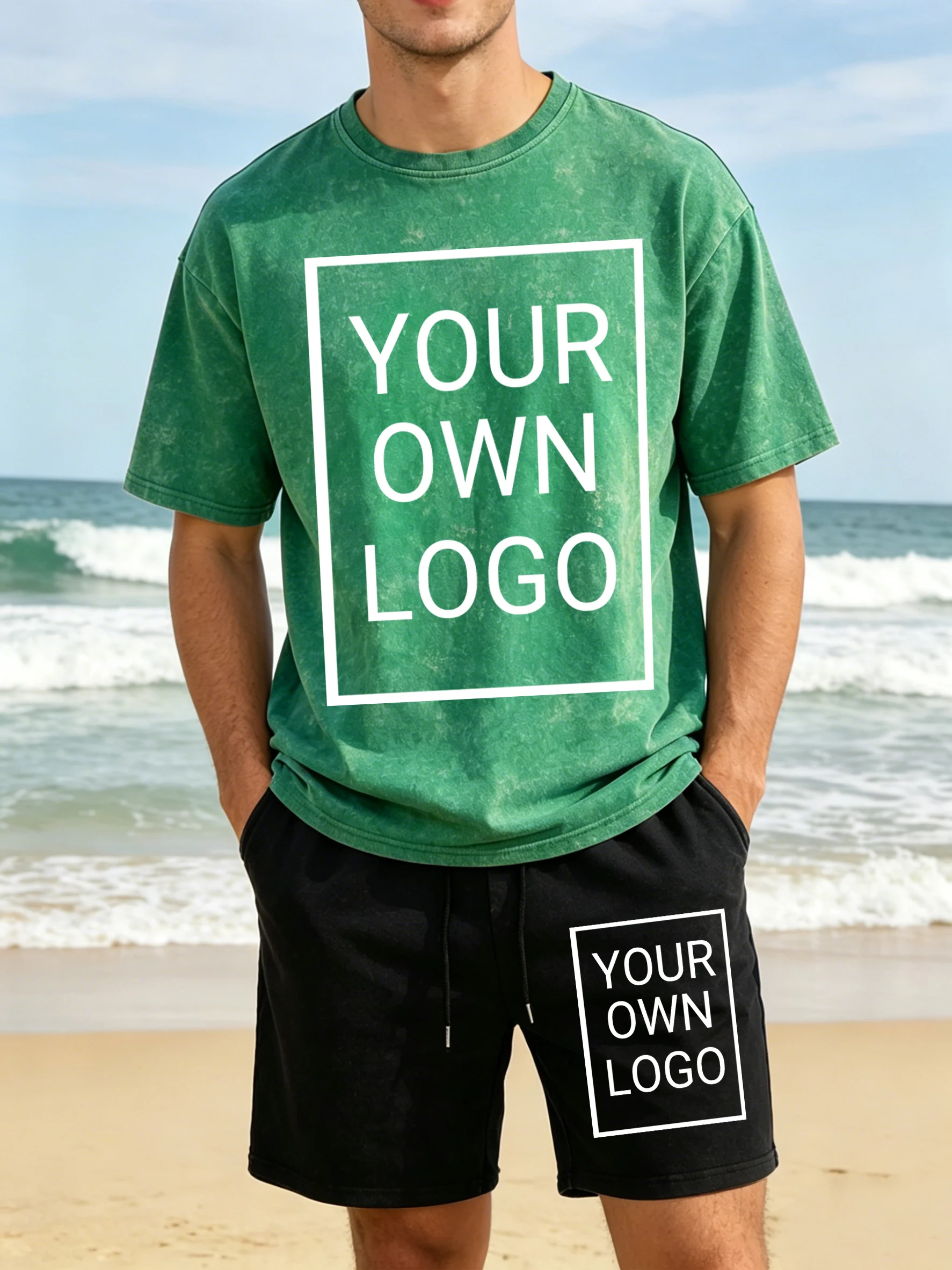 DIY Pattern Custom Picture Logo Men's T Shirts Suits Cotton Loose T-Shirts Summer Streetwear Wide-Leg Drawstring Short Pants
DIY Pattern Custom Picture Logo Men's T Shirts Suits Cotton Loose T-Shirts Summer Streetwear Wide-Leg Drawstring Short Pants
