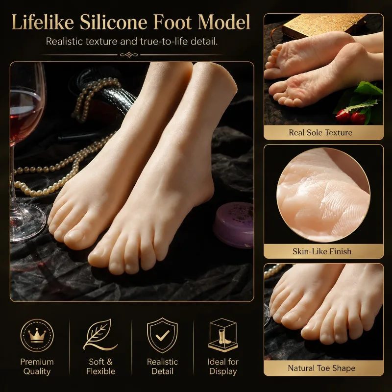 Small 36 Size Skin-Like Realistic Silicone Foot Model TPE Soft Touch Texture Ultra Realistic Foot Display Model Retail Display
Small 36 Size Skin-Like Realistic Silicone Foot Model TPE Soft Touch Texture Ultra Realistic Foot Display Model Retail Display