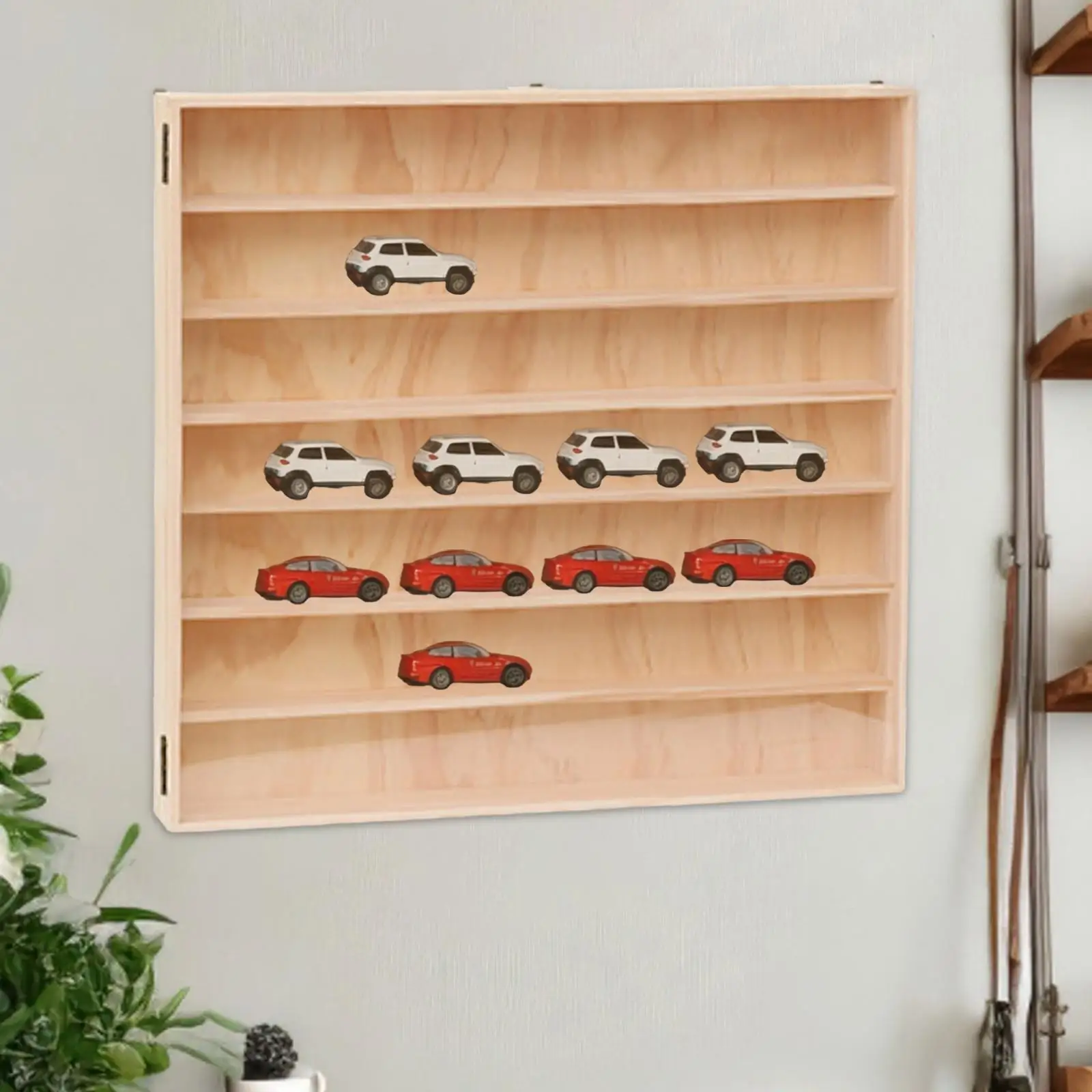 Wooden Toy Car Display Case Durability Organizer 7 Grids Showcase, Protection, Organizing Collectible Display Shelf Wall Mount
Wooden Toy Car Display Case Durability Organizer 7 Grids Showcase, Protection, Organizing Collectible Display Shelf Wall Mount