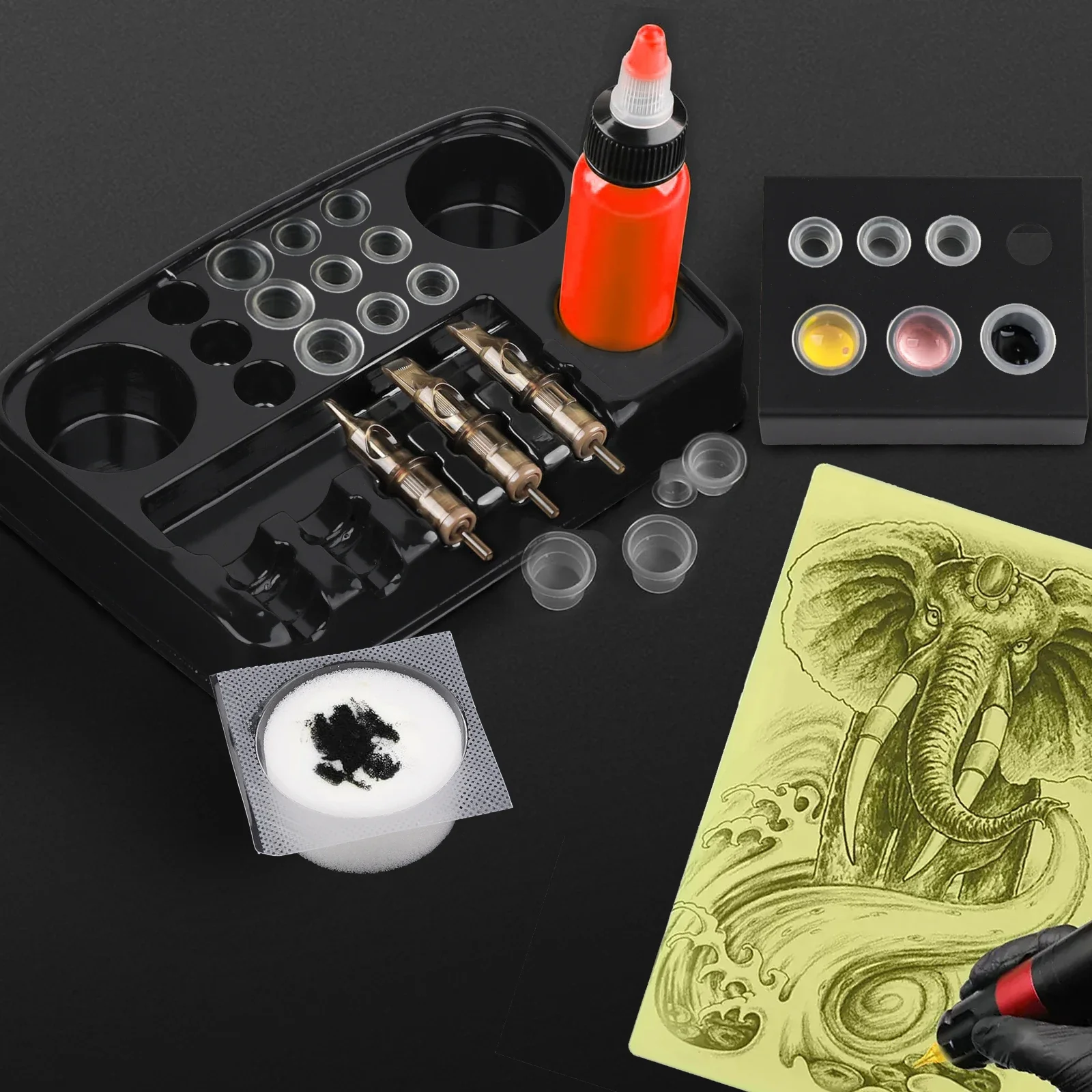 12/24PCS Tattoo Ink Tray Tattoo Needle ink Cup Holder Disposable Portable Plastic Ink Cleaning Cup Stand Tattoo Cartridge Tray
12/24PCS Tattoo Ink Tray Tattoo Needle ink Cup Holder Disposable Portable Plastic Ink Cleaning Cup Stand Tattoo Cartridge Tray