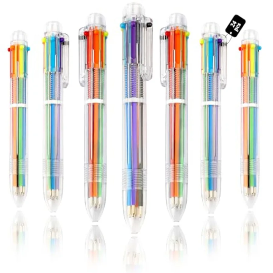 Pack Multicolor Pen 0.5mm 6-in-1 Ballpoint Retractable Colored Pens for School Office Supplies Birthday Party Favors for Teens
Pack Multicolor Pen 0.5mm 6-in-1 Ballpoint Retractable Colored Pens for School Office Supplies Birthday Party Favors for Teens