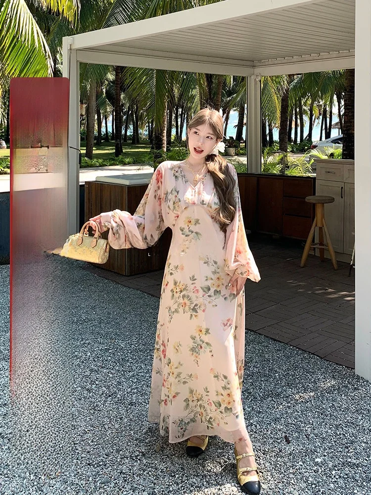 Romantic V-ne Long Sve Floral Print Loose Women's Dr Spring Autumn High Waist A-line Skirt Korean Sle Commute Dr
Romantic V-ne Long Sve Floral Print Loose Women's Dr Spring Autumn High Waist A-line Skirt Korean Sle Commute Dr