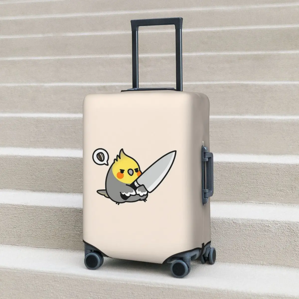 Chubby Cockatiel Knife Suitcase Cover Protection Elastic Trip Luggage Protector Covers for 18-32 Inch
Chubby Cockatiel Knife Suitcase Cover Protection Elastic Trip Luggage Protector Covers for 18-32 Inch
