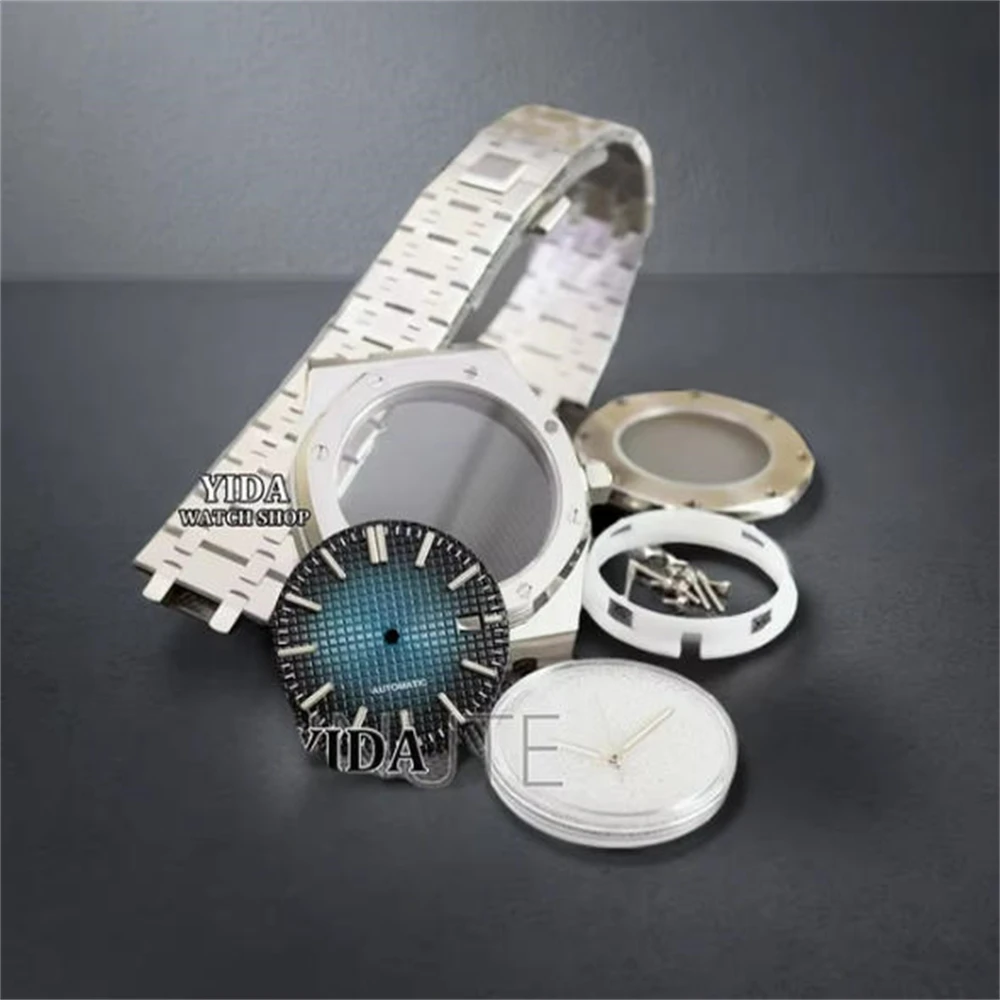 NH35 Case 41mm Octagonal Watch Case Bracelet Sapphire Crystal 10ATM Waterproof for Royal Oak 31.8mm Dial NH35/NH36/4R36 Movement
NH35 Case 41mm Octagonal Watch Case Bracelet Sapphire Crystal 10ATM Waterproof for Royal Oak 31.8mm Dial NH35/NH36/4R36 Movement