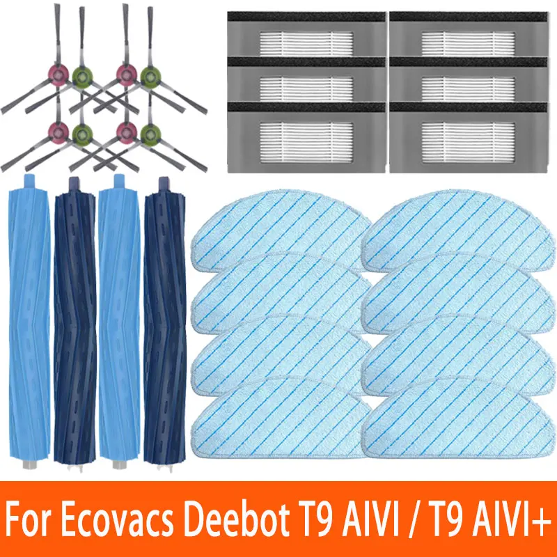 For Ecovacs Deebot T9 AIVI / T9 AIVI+ Accessories Spare Parts Vacuum Cleaner Replacement Brush Filter Mop Cloth Consumables
For Ecovacs Deebot T9 AIVI / T9 AIVI+ Accessories Spare Parts Vacuum Cleaner Replacement Brush Filter Mop Cloth Consumables